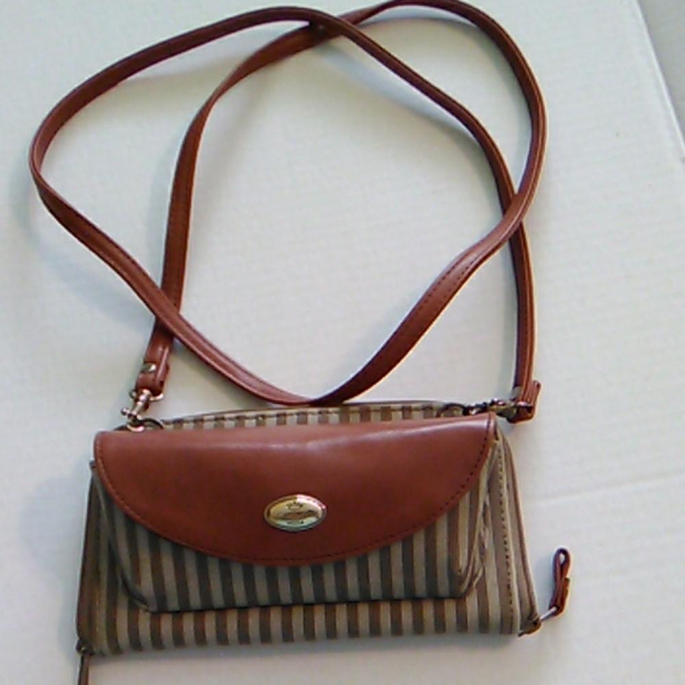 Striped dress fanny pack or shoulder bag - Picture 1 of 8
